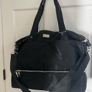 Madden Girl Black Nylon Weekender Small Duffel Bag
